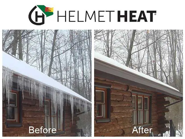 GH Helmet Heat Before and After photos of impact on home