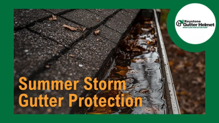 Blog title card: Summer Storm Gutter Protection